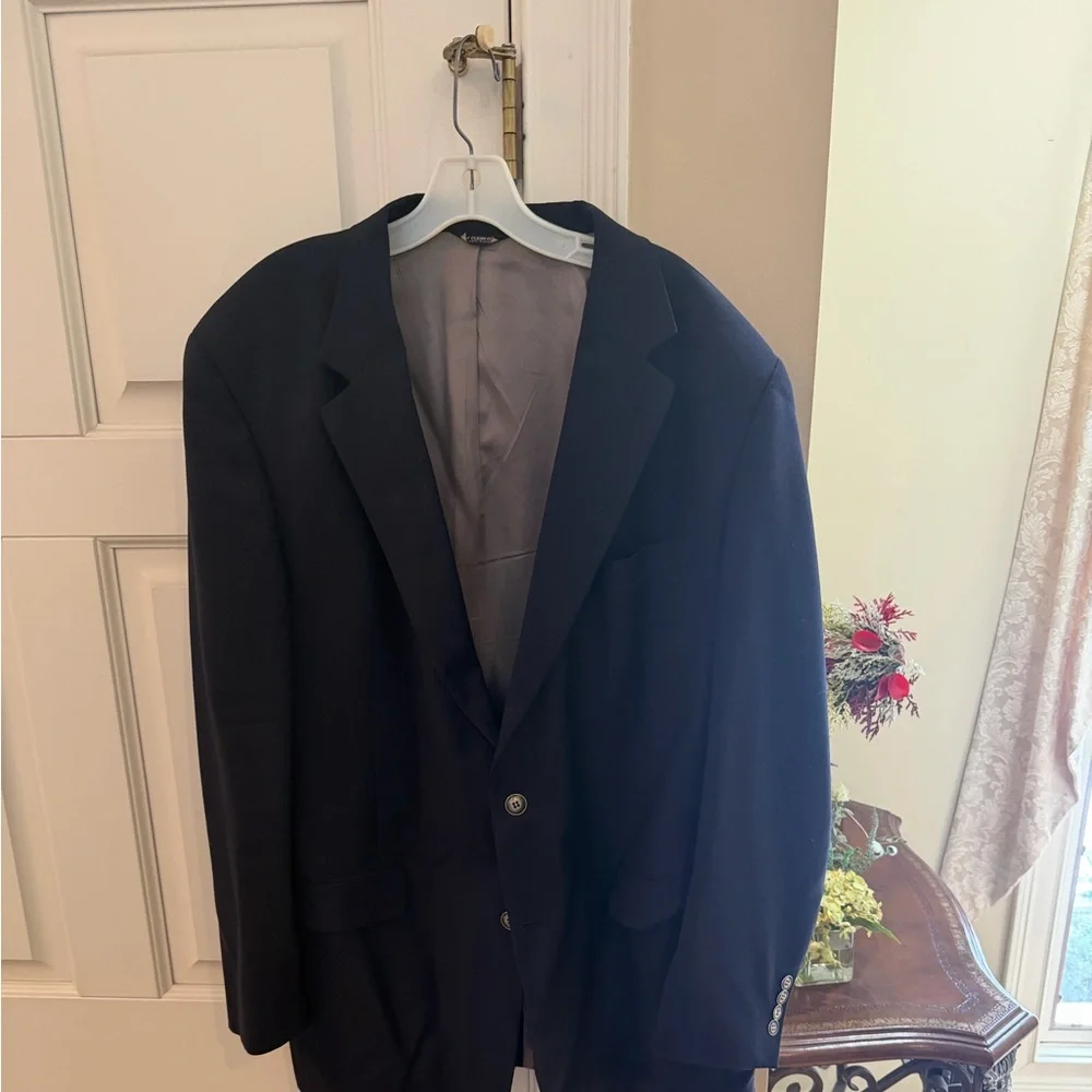 Men's Dark Navy Blazer/ SPORTS COAT  Bill Blass 46L